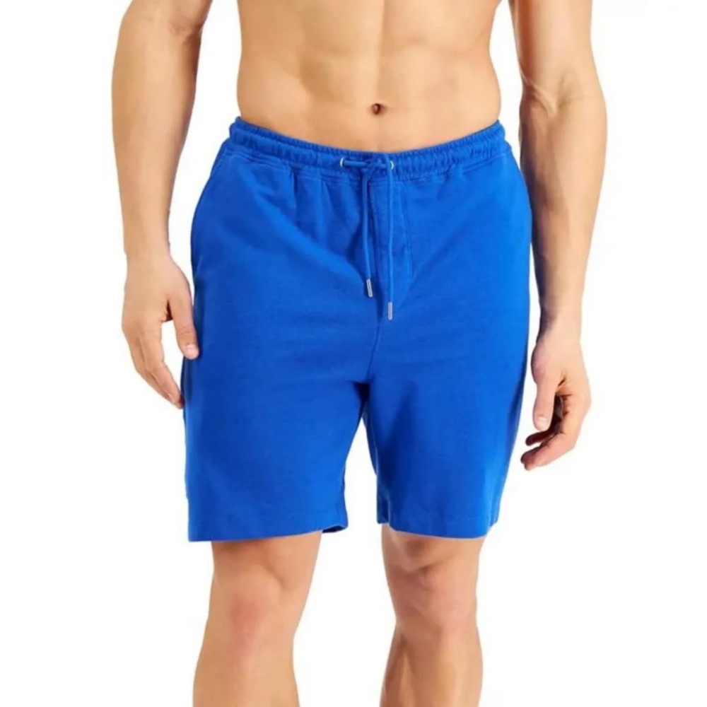 Alfani Alfatech Moisture Wicking Pajama Shorts Blue